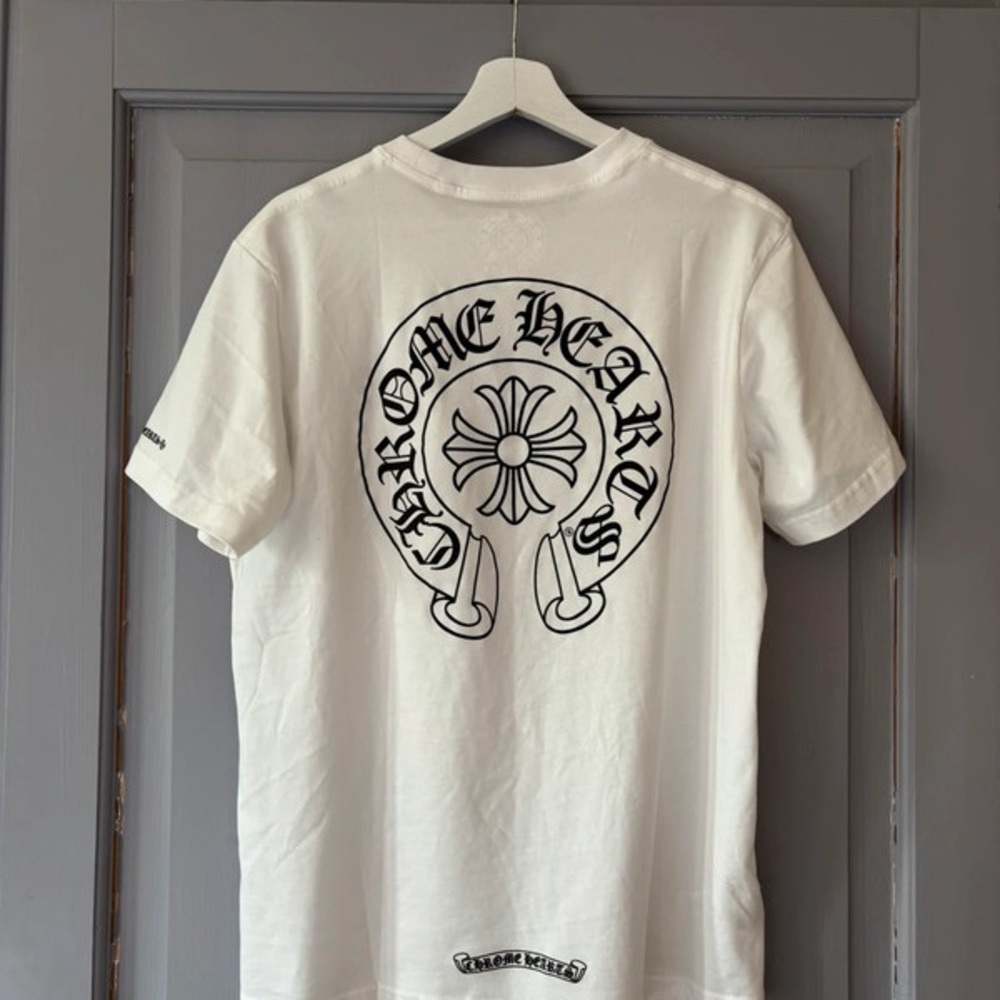Chrome Hearts White Pocket Tee with Black Logo
